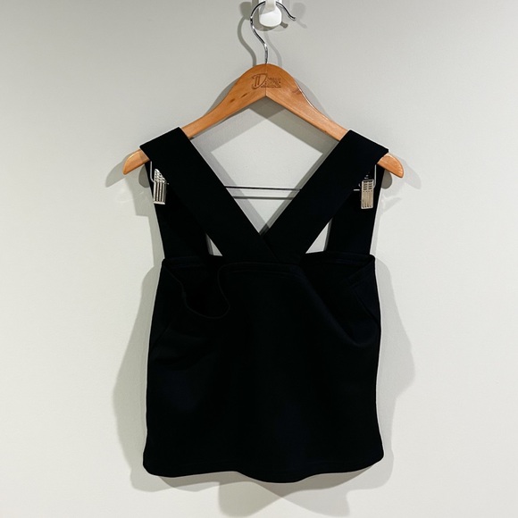 ZARA Black cropped halter style top - Picture 2 of 4